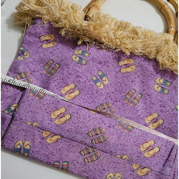 One of a Kind Designs Beach Purse Bamboo Handle - Picture 8 of 10